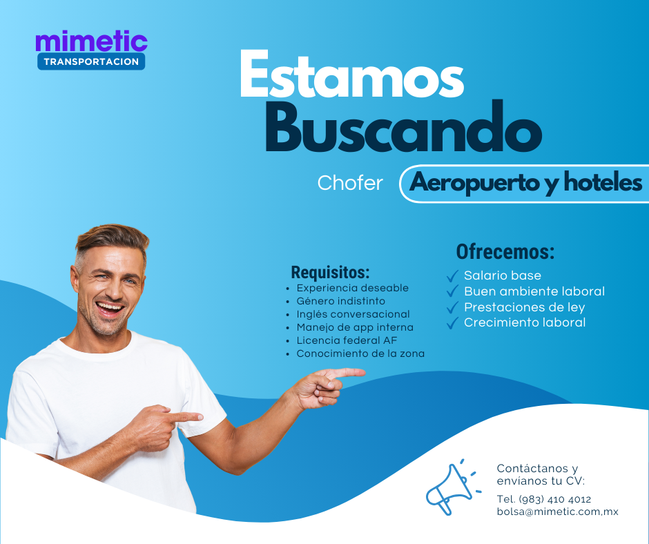 Imagen de la vacante Chofer de Transportación Turística